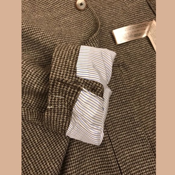 MASSIMO DUTTI Slim Fit Houndstooth Wool Blazer - Picture 7 of 9